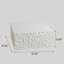 Table basse carrée moderne d'appoint avec tablette de rangement, aucun assemblage requis, pour le salon, espresso et finition blanche