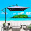 Parasol de terrasse rectangulaire de 2 x 3 m avec 26 lumières DEL solaires - Eau, pour jardin, terrasse de piscine, zone à énergie solaire
