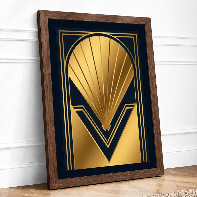 Sunburst Art Deco - Framed Print, Walnut, A1 - 84.1 x 59.4 cm