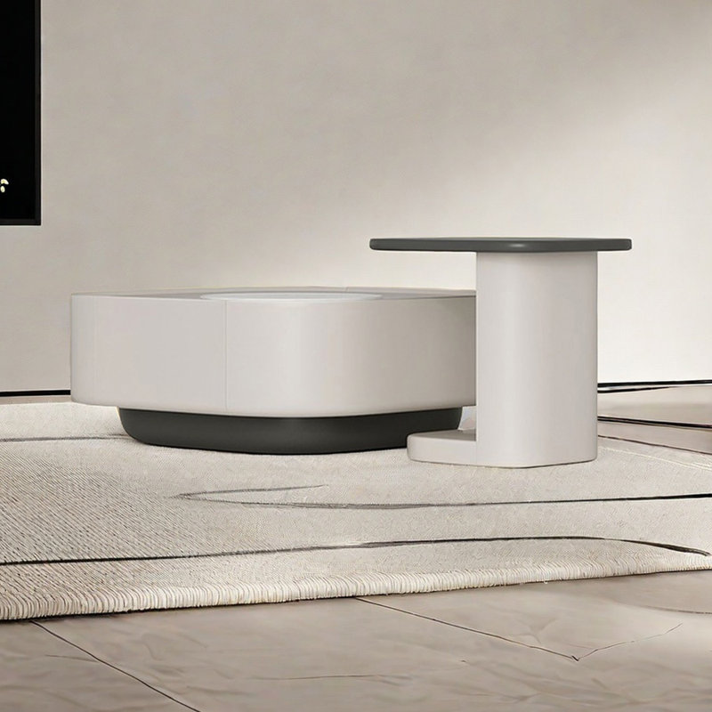 Table basse Slab avec laque piano