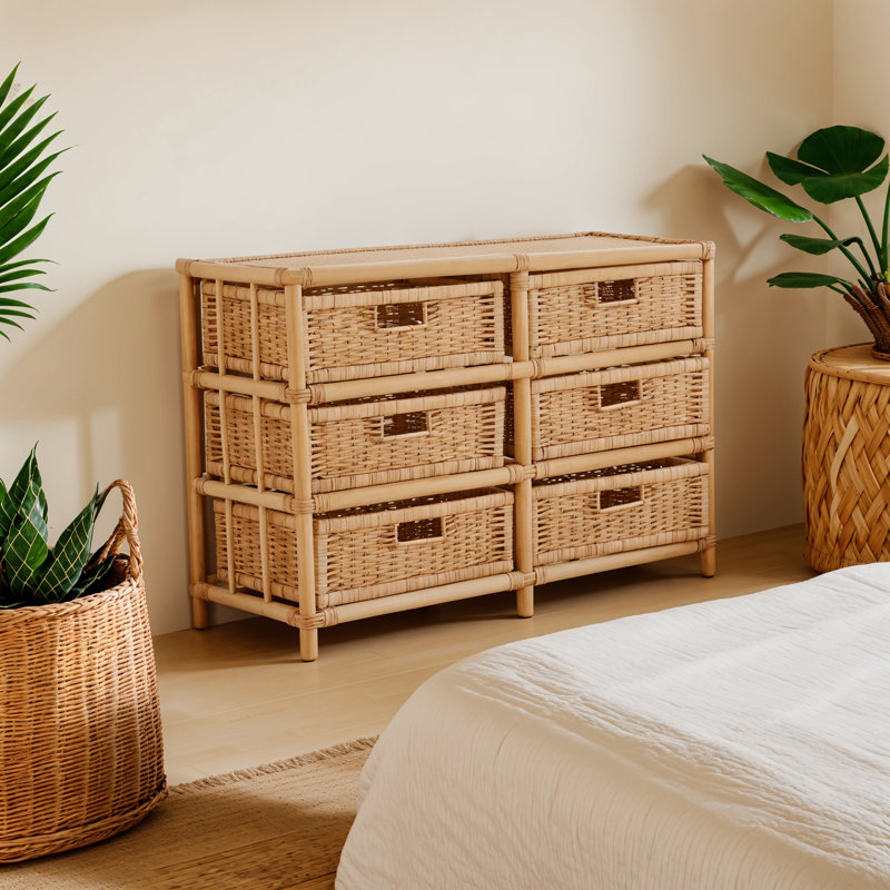 Bourbeau 88cm W 6 - Drawer Chest of Drawers