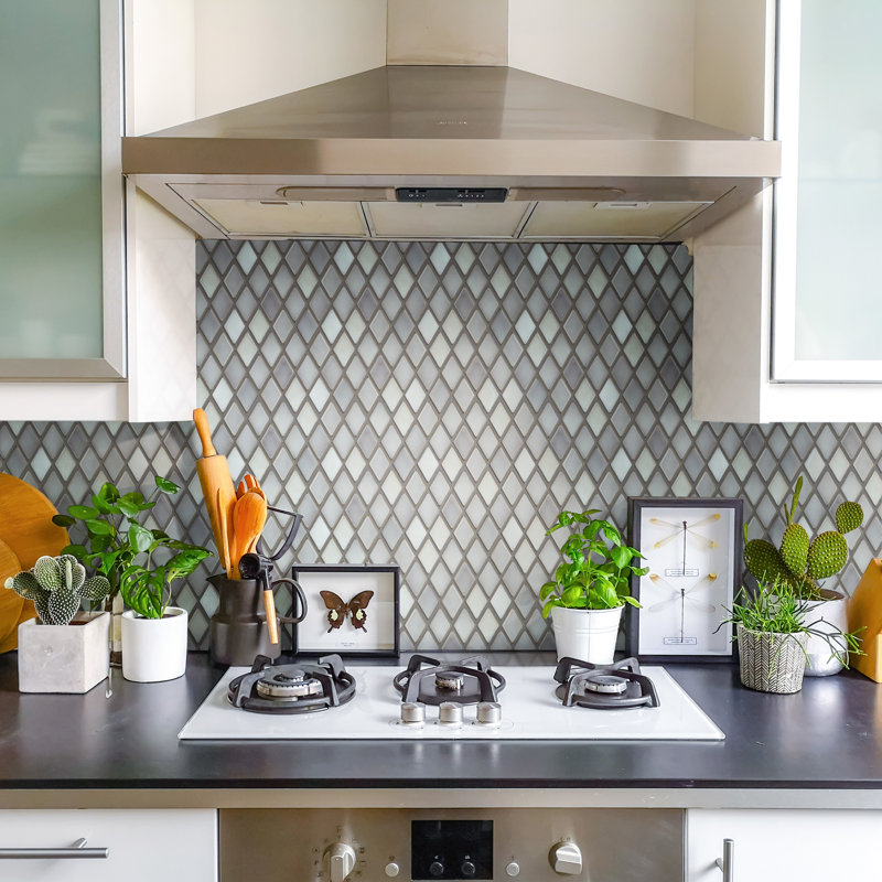 Hudson 2" x 3" Porcelain Grid Mosaic Wall & Floor Tile, Gray Eye