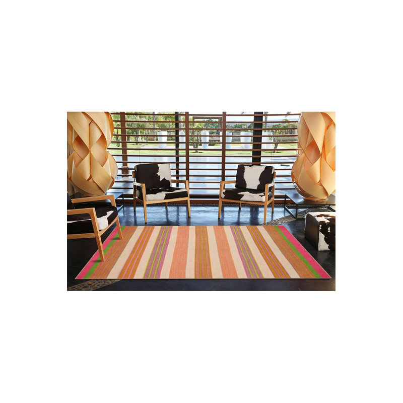 Tapis rouge tissé à rayures rouges, Sous-tapis rectangulaire 3 pi 11 po x 5 pi 11 po i