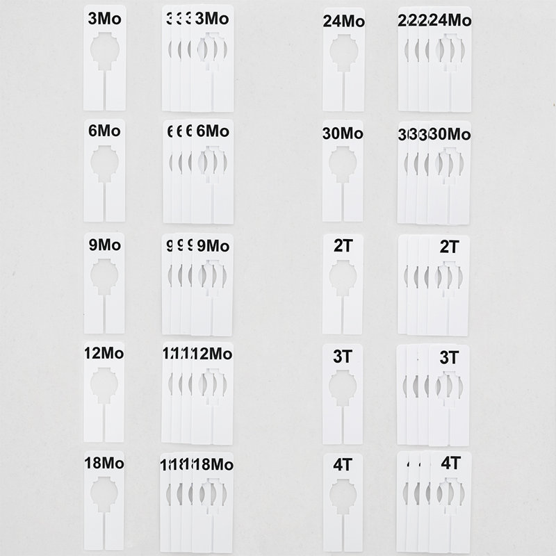 Kinser Plastic / Acrylic Size Dividers, White