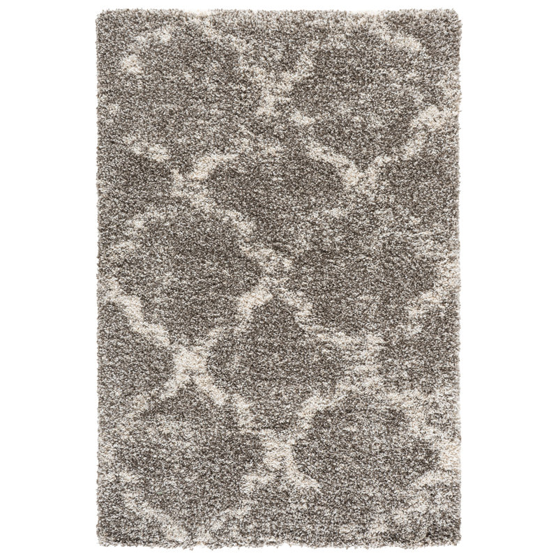 Liseron Shag Performance Geometric Rug, Rectangle 4' x 6'