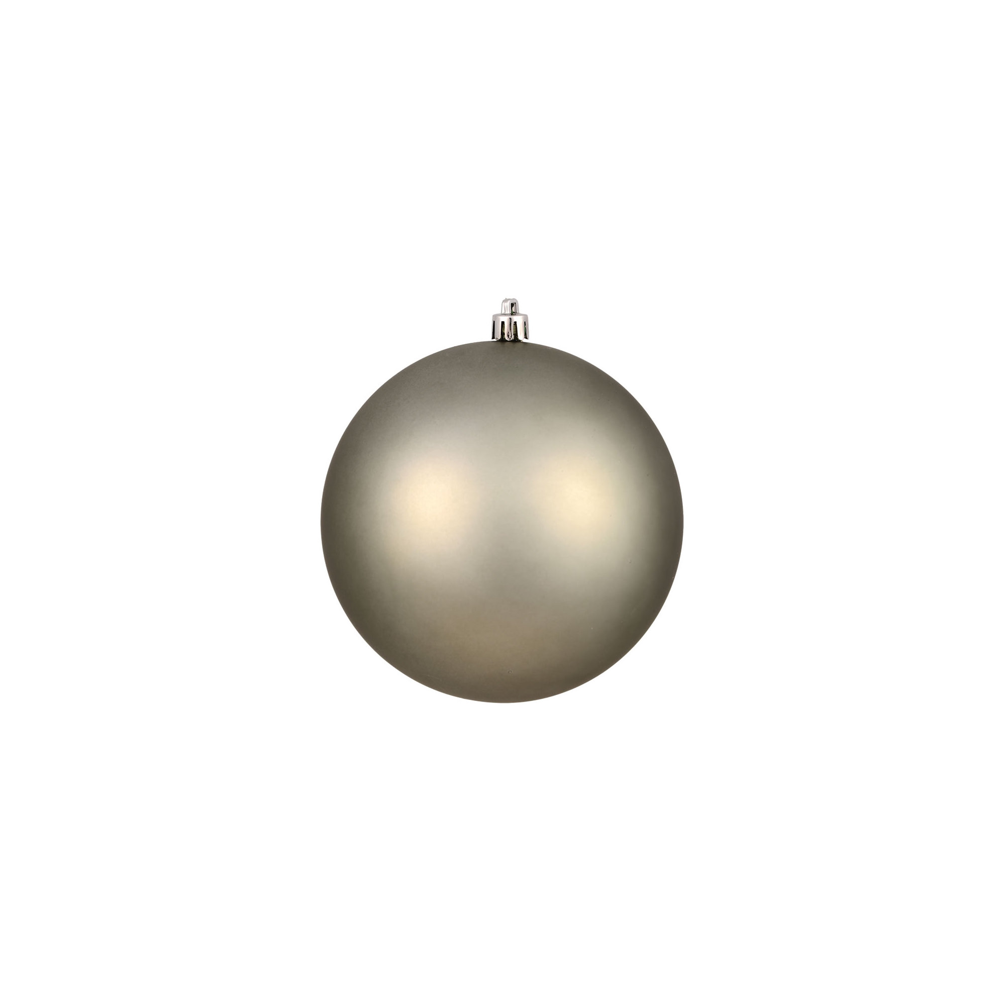 Holiday Solid Ball Ornament, Limestone, 6" H x 6" W x 6" D