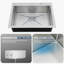 Évier de cuisine encastré 30 po x l 22 po avec robinet escamotable en acier inoxydable de calibre 16