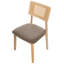 Set of 2 Dining Chairs EMBAR Wood Light Brown/ Taupe