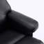 Fauteuil d'appoint pivotant à 360 ° en cuir noir