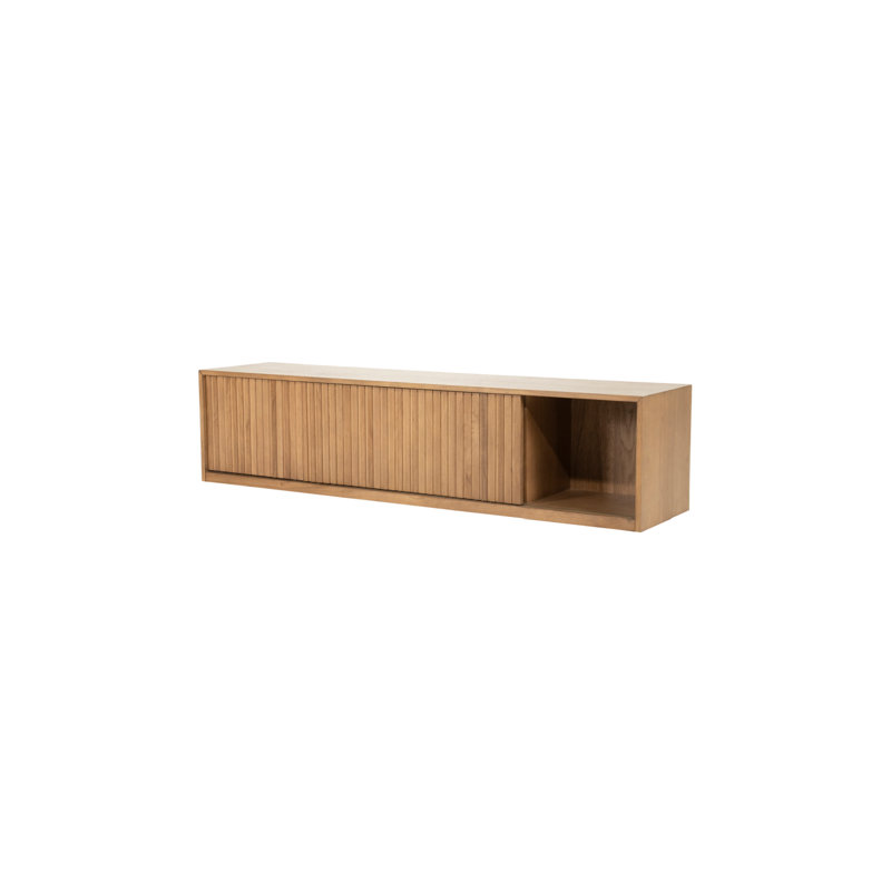 Milo Media Unit S, Brown, 17"H x 71"L x 17"W