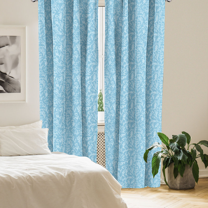 Rideaux 4 panneaux East Urban Home, L 56 po x L 63 po