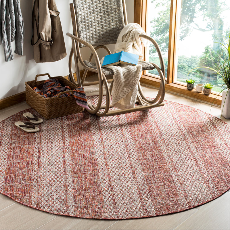 Tapis intérieur / extérieur à rayures Herefordshire Performance, Rond 6 pi 7 po
