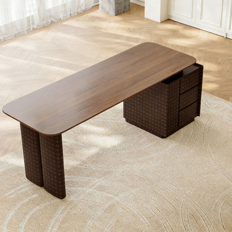 Bureau de direction rectangulaire en bois manufacturé avec tiroirs, H 29,53 po x l 70,87 po x P 27,56 po