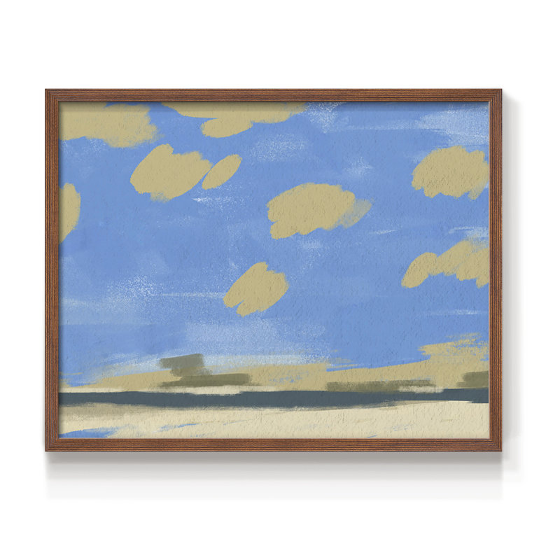 Textured Beachscape II -Framed Print - Restickable