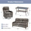 Ensemble de conversation en osier pour patio extérieur avec fauteuils pivotants et table basse extérieure-2117773732-2117773735