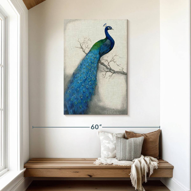 Brampt Peacock Blue I, 45" H x 30" W