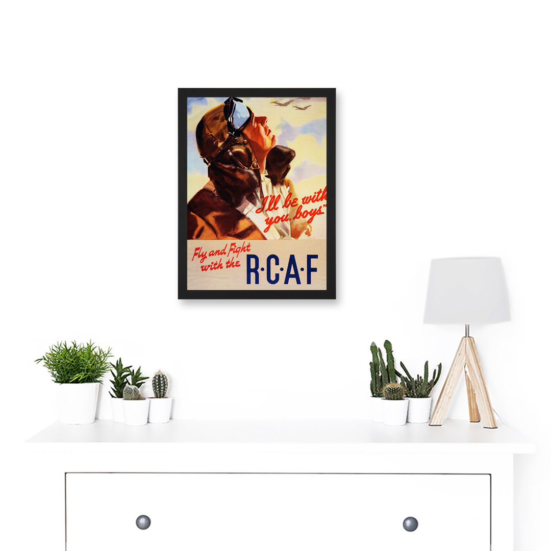 War World WWII Royal Canada Airforce RCAF Pilot Fly Fight - Single Picture Frame Print