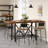 Dining Table For 6 People, Industrial Kitchen Table With Metal Footrest, Counter Height Dinner Table Rectangular Bar Table For Small Space, Apartment-1306693140