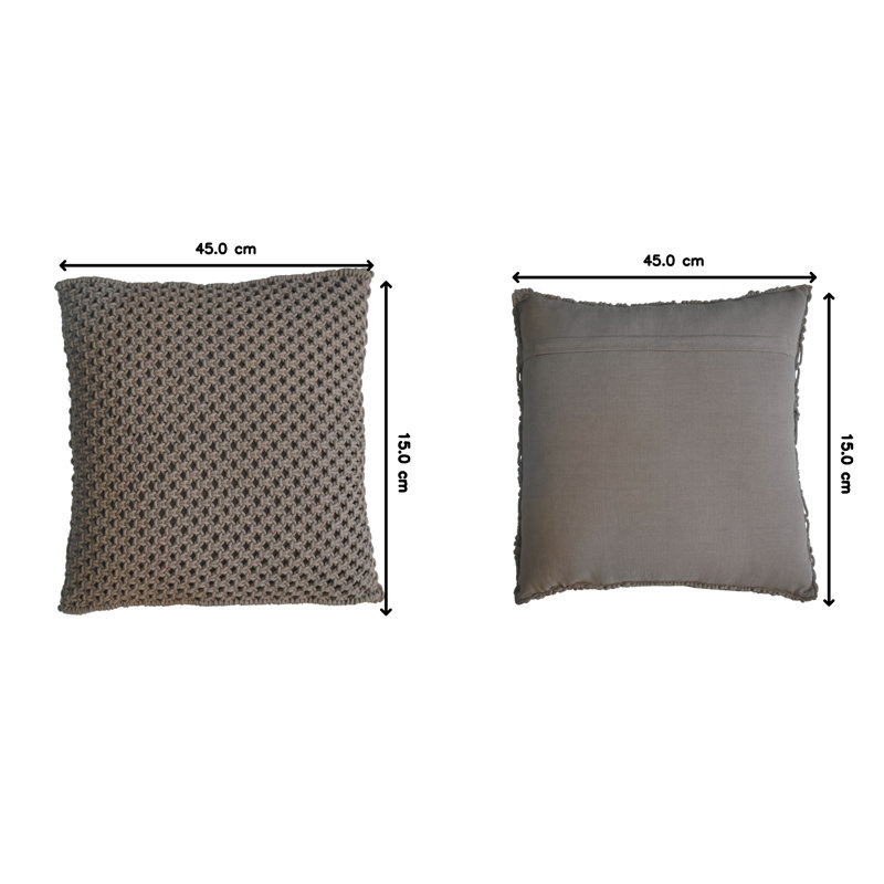 Connerton Geometric Square Cushion, Grey