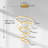 Modern LED Ring Chandelier, 5-Ring Gold Chandelier for High Ceilings, Dimmable Foyer Staircase Pendant Light for Living Room Entryway-1867192049-1867192062