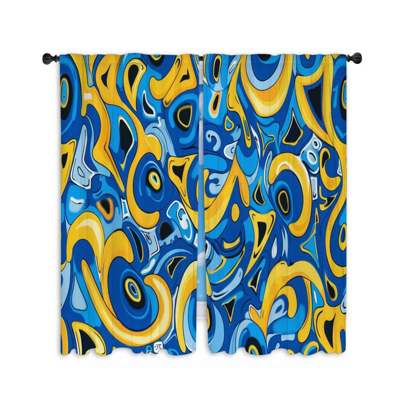 Paire de rideaux obscurcissant en polyester Herwiga, L 56 po x L 80 po