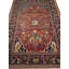 Tapis unique en laine rouille / bleu marine Antonia de conception unique 4 pi 5 po x 7 pi Antonia