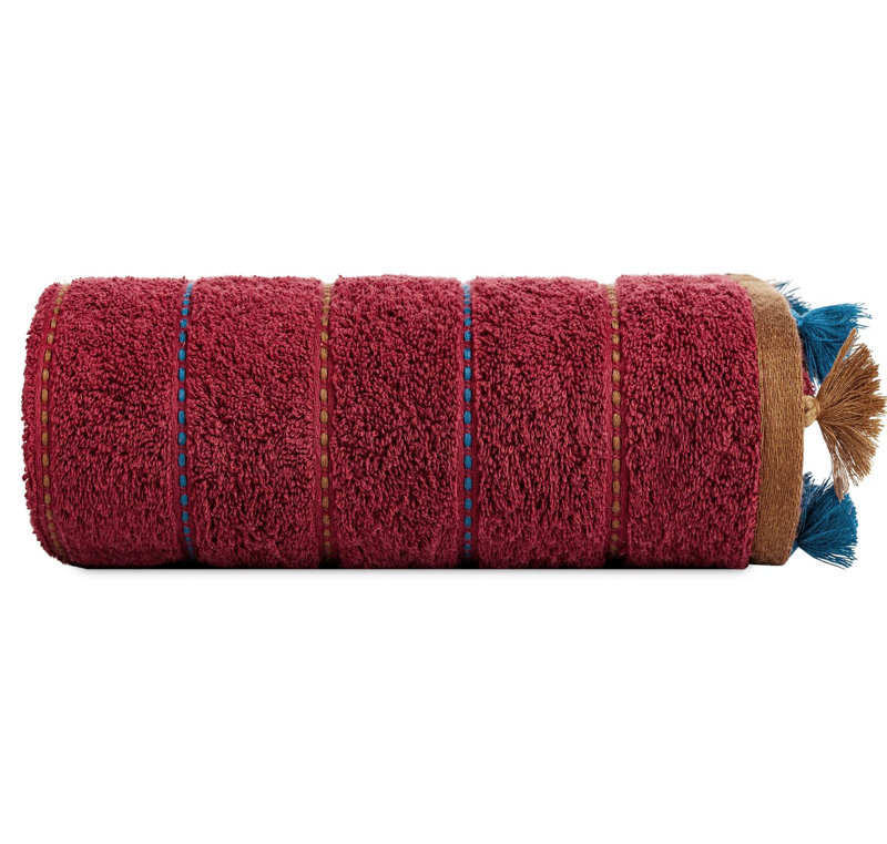 Contrast Midweight Jacquard Bath Towel