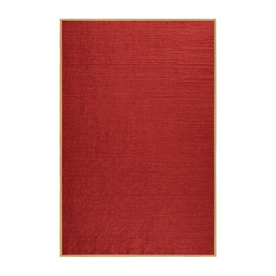 Machine Washable Solid Brown Area Rug