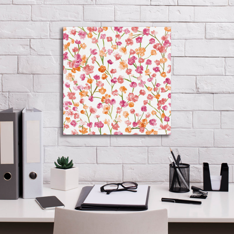 «Garden Party Pattern 7b» par Silvia Vassileva, art mural sur toile, 18 po x 18 po