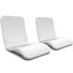 Chaise de piscine portative - Ensemble de 2 chaises pliantes pour adultes - Plastique résistant avec dossier - Gris
