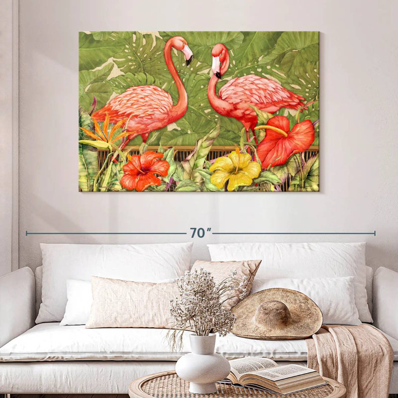 Tropical Flamingo, 32" H x 48" W