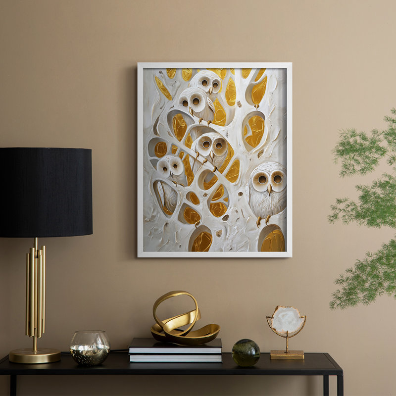 ANIMALS Series Lxxxxi - reproduction encadrée de qualité supérieure - prête à être accrochée - aucun clou requis, Blanc