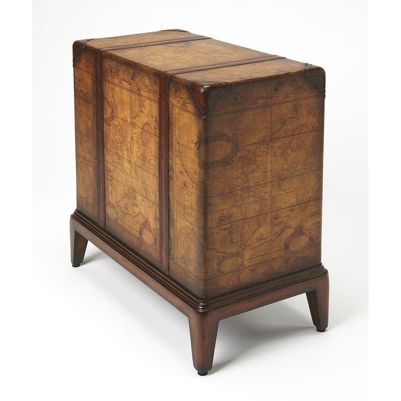 Vasco Old World Map Side Table