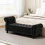 Banc 64,5 po pour lit clouté, chaise longue capitonnée avec revêtement en velours-2077822404