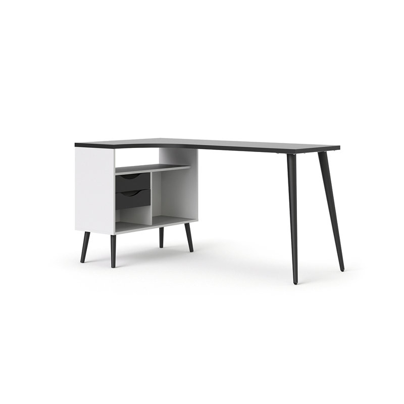 Bosworth L-Shape Desk, Black