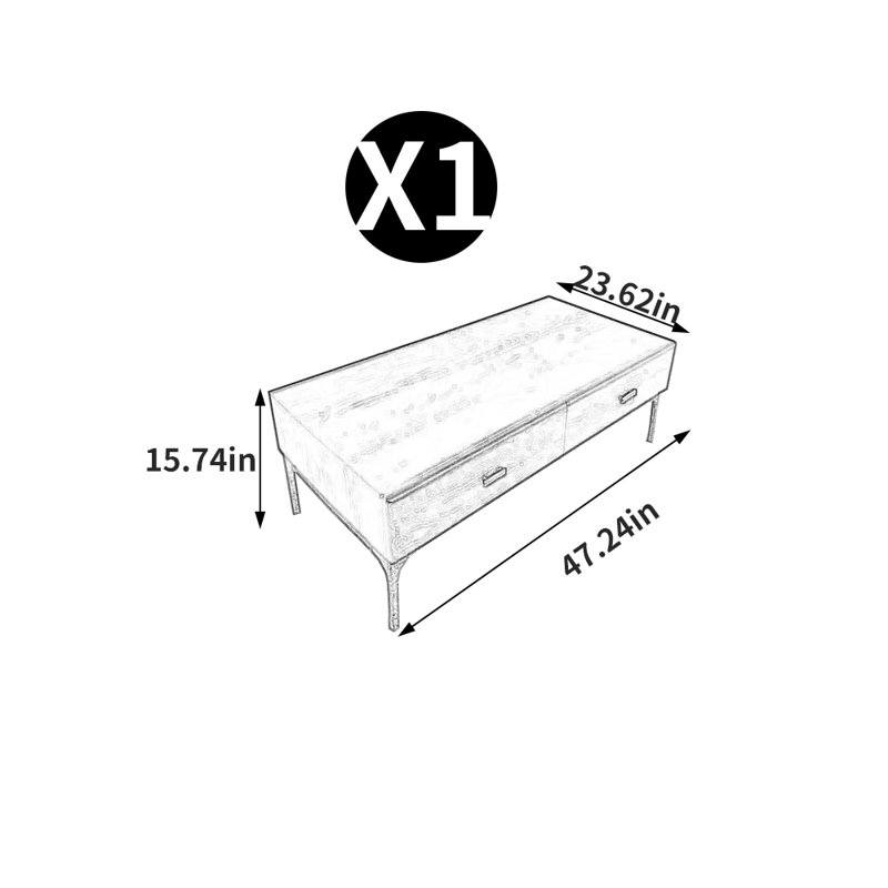 American style minimalist coffee table