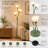 3-Light Floral Floor Lamp with Flexible Stems