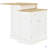Storage Kitchen Island with Wood Top, Towel Rack