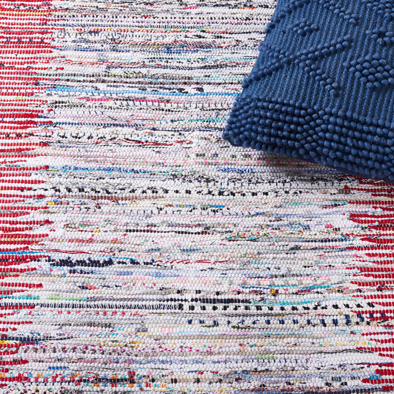 Pascual Hand Woven Cotton Abstract Rug, Rectangle 5' x 8'