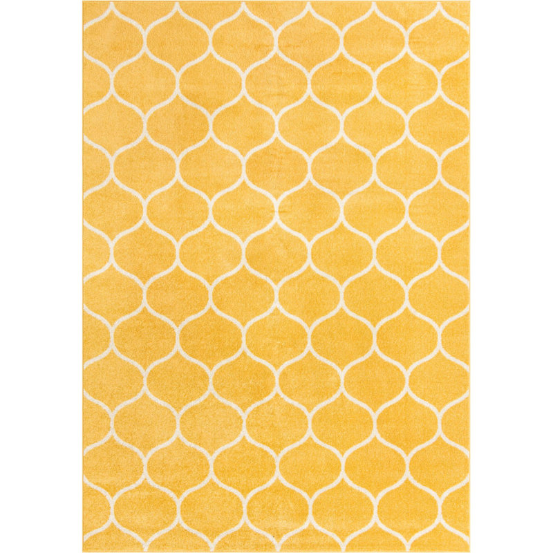 Tapis jaune Lllan, Rectangle 6 pi 1 po x 9 pi