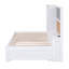 Lit de jour simple avec tablettes de rangement-301634591