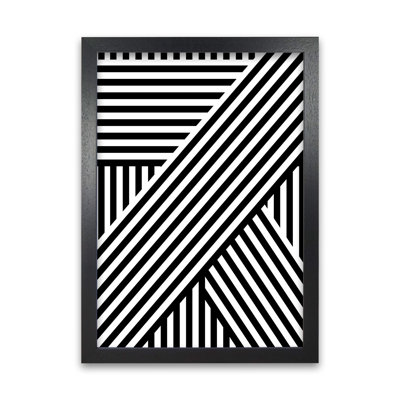 Black And White Large Stripes - Print