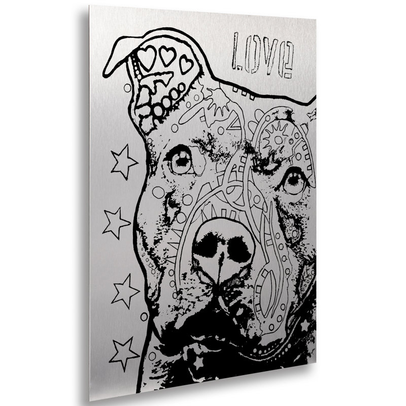 « consciencieux pitbull cb 1 », impression, H 22 po x l 16 po x P 1 po, Aucun mat, Sans cadre