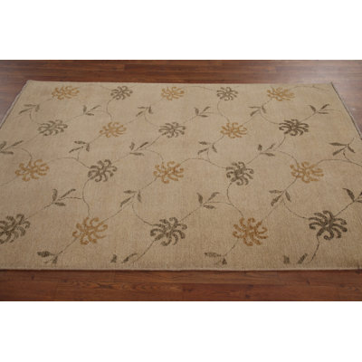 Tapis oriental brun clair Gabbeh 4 x 6