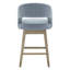 Neta 26'' Upholstered Swivel Counter Stool with Solid Wood Legs (Set of 2)-120429763