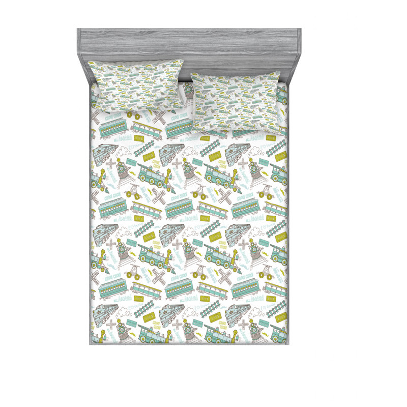 Ensemble de draps Choo Choo Train, Taies d'oreiller pour grand lit