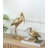 Crane Figurine, Gold Finish