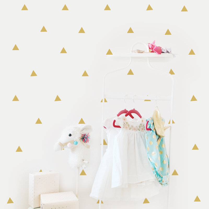 Abstract Non-Wall Damaging Wall Decal, Gold