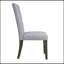 Ensemble de 2 chaises d'appoint rembourrées en lin gris, finition chêne gris