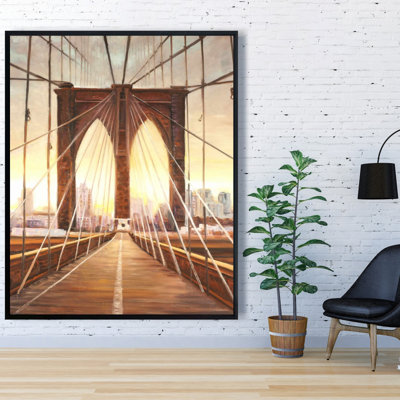 " Sunset On The Brooklyn Bridge "